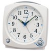 Seiko Clock NR455W Alarm Clock Analog Melody White Pearl PYXIS