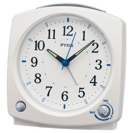 Seiko Clock NR455W Alarm Clock Analog Melody White Pearl PYXIS Pixis 4.9 x 4.7 x 2.7 inches (125 x 120 x 69 mm)