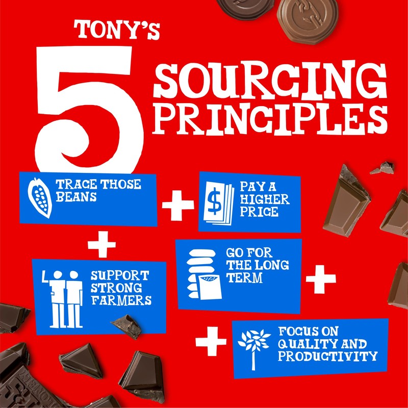 Tony’s Chocolonely Assorted Chocolate Candy Pieces, Belgian Milk & Dark