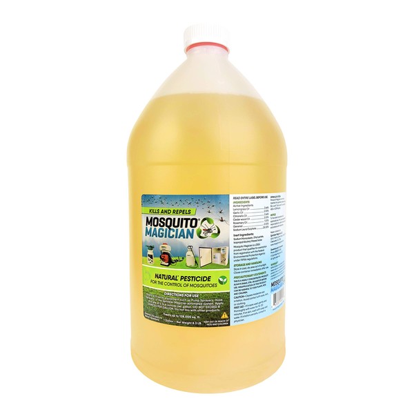 Mosquito Magician Natural Mosquito Killer and Insect Repellent Concentrate - Makes 32 Gallons of Spray for Your Yard and Patio - 1 Gallon
