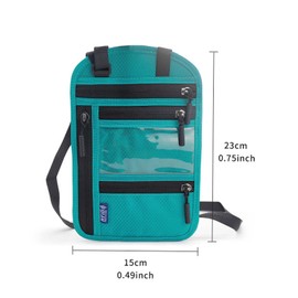 AWAVM Travel Neck Wallet Passport Holder RFID Blocking Waterproof Passport Wallet Pouch Travel Document Holder Organiser Bag with Adjustable Neck Strap Men Women