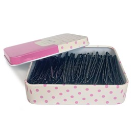 Bestac Hair Bobby Pins Black with Cute Case, 200 CT Bobby Pins for Buns, Premium Hair Pins for Kids, Girls and Women 2.16 Inchs (Black)