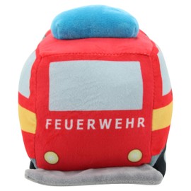 Sweety Toys 12190 Fire Brigade Truck Plush Toy, Red