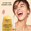 ZBMCYHCXH 3PCS Turmeric and Lemon Lip Scrub & Turmeric Lip Balm with Brush Set, Eliminate Lip Fine Lines, Lip Scrubber Exfoliator, Natural Nourish Sugar Lip Scrub for Dry, Dull Chapped, Dark Lips