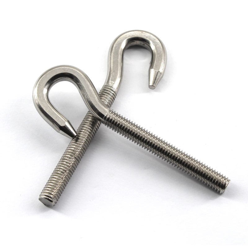 20Pcs Stainless Steel M5 Eye Bolt Long Shank Threaded Rod