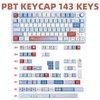 TIMSEKER 147 Keys Blue Aesthetic Custom PBT Keycaps, Cherry Profile,