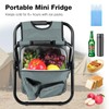 Outplea Lightweight Folding Backpack Cooler Stool Heavy Duty 350lbs, Portable