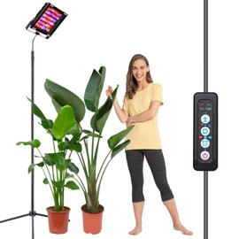 APLANT Grow Light, 66 Inches Adjustable Tripod Standing Grow Lights for Indoor Plants, 45W Dimmable LED Plant Light for Indoor Growing, 6/12/16h Timing Floor Plant Grow Lights for Large Tall Plants