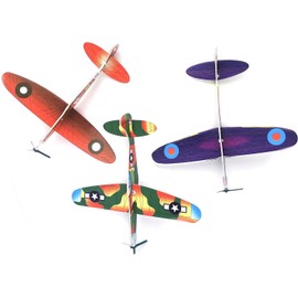 STUWU 48 x polystyrene planes, many different models, polystyrene planes for children, 48 pieces gliding planes, polystyrene flyers, airplanes throwing gliders, flies model toys