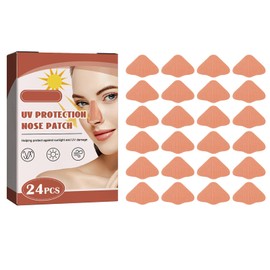Anti-UV Nasenpflaster,Nasen Sonnenschutz Freien,UV Nasenschutz Freien,Nasenschutz für Sonnenschutz Sport im Freien,Nasen Sonnenschutz Aufkleber,Sonnenschutz-Nasenpflaster für Sommer,24PC