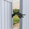 Bordersmover Heavy Duty Gate Latch, Post Mount Automatic Self-Closing Door