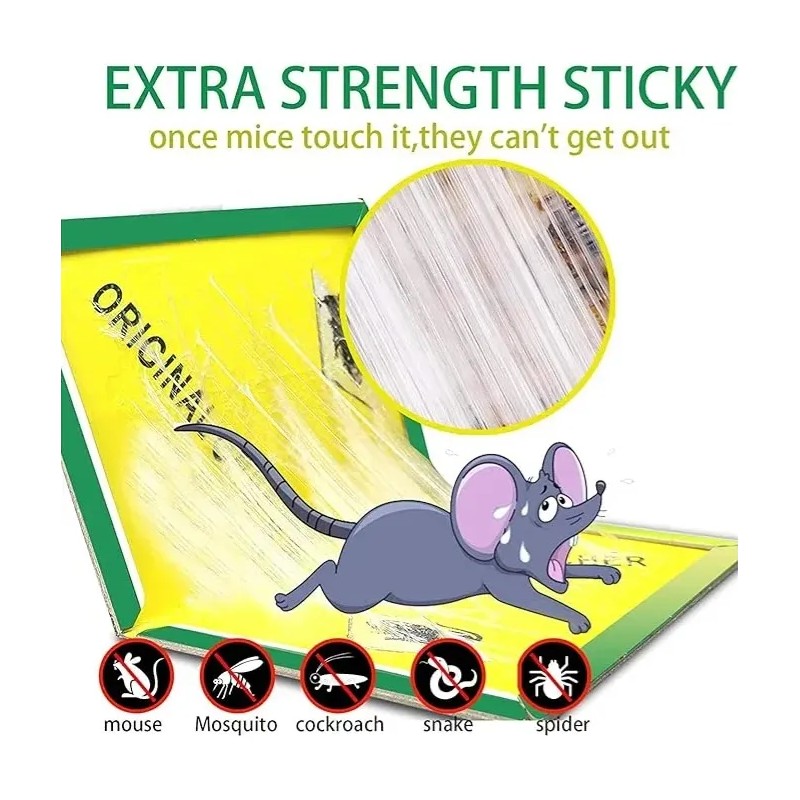 Dabeh Trampa Adhesiva Para Ratones, Paquete De 15 Piezas Grandes,