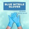 PackagingSuppliesByMail Nitrile Gloves Extra-Large, Blue Disposable Gloves, Ambidextrous Use, Latex-Free,