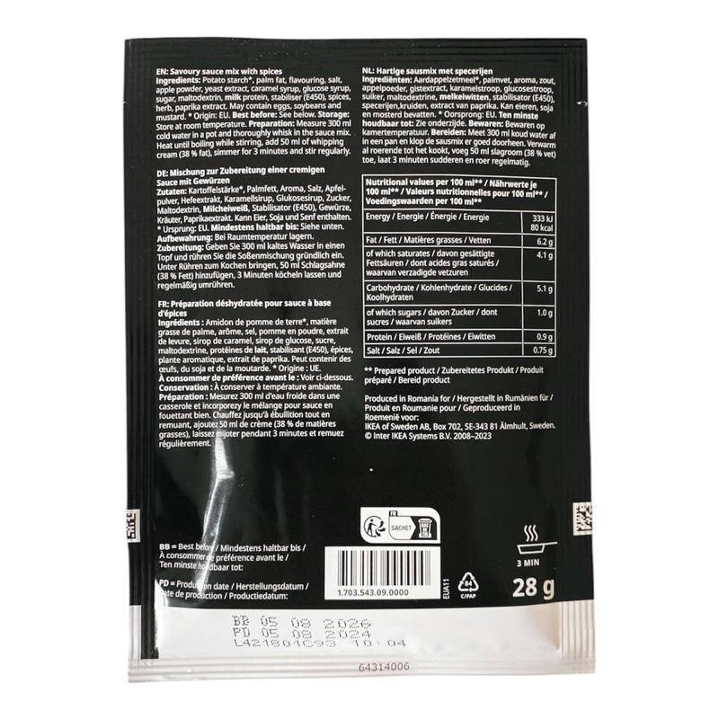 IKEA 703.543.09 ALLEMANSRÄTTEN 1.0 Oz. Mix for Swedish Meatball Cream