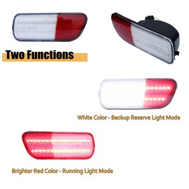KnLoom 2X Clear Rear Backup Reverse Tail Lights Bulbs for Chrysler for PT Cruiser 2006-2010 White&Red -40-60 Centigrade Degree-Work Temperature Plug&Play-Bulb Shape Code Smooth 12 V,Exhaustive QC