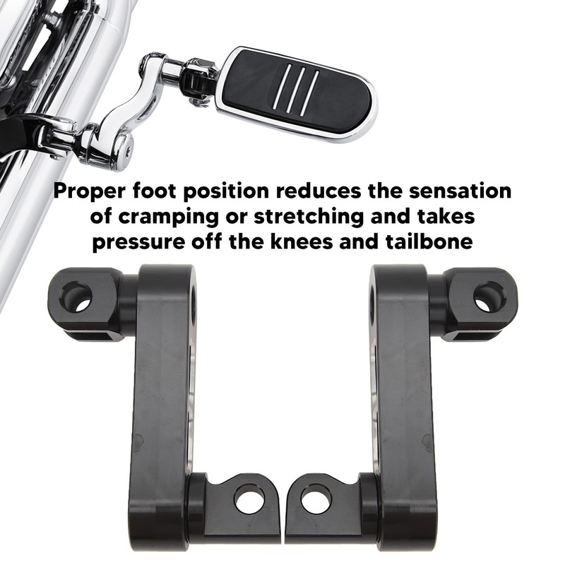 Adjustable 360° Foot Peg Kit Bracket - Motorcycle Highway Extension