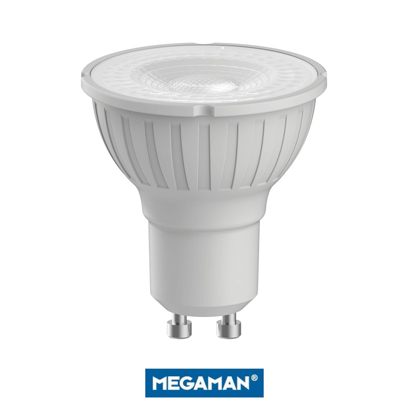 Megaman GU10 Reflector Dimmable LED Lamp, 5.5 Watt, 2800K Colour