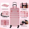 GALHUBIS Rolling Makeup Case, Makeup Train Case with Lid, 5