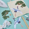 FINGERINSPIRE Pack of 4 Pine Tree Embroidery Patches Manchur's Crane