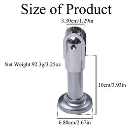 Toilet Cubicle Partition Fittings, 4 Pcs Stainless Steel Public Restroom Partition Hardware Partition Support Feet for Bathroom Toilet Cubicles