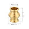 PATIKIL 22x25mm Solid Brass Lamp Neck, 2 Pack Threaded Turned