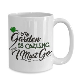 HollyWood & Twine My Garden is Calling and I Must Go Gardening Coffee Cup Gift for Gardeners