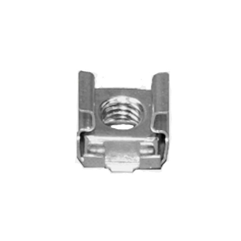 25 Pack #6-32 Self-Retaining Cage Nuts - 3/8" Panel Hole