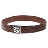 Austin Accent Inc. 1" Brown Leather Scroll W/Buckle Hat Band