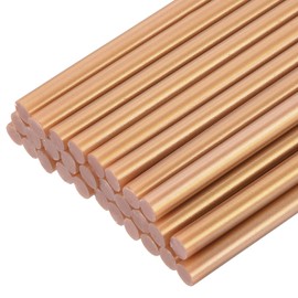 uxcell 30pcs Mini Hot Glue Gun Sticks 4-inch x 0.27-inch High Sticky Small Hot Glue Sticks for Glue Gun, Metallic Gold