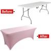Skyour Stretch Spandex Tablecloth 4ft/5ft/6ft/8ft Foldable Rectangle Elastic Fitted Tablecloth