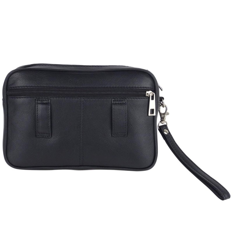Oakridge Leather Mens Wrist or Waist Bag Organiser Travel -