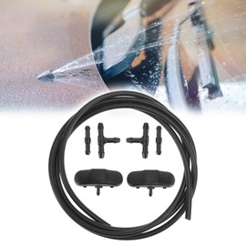 X AUTOHAUX Nozzle Washer Nozzles Windscreen Washer Kit Windscreen Hose with 4 Pieces Hose Connector 5M0955985C