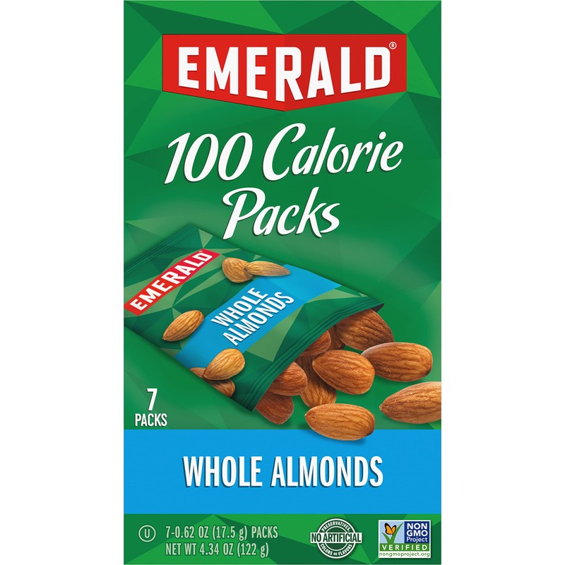 Emerald 34325 100 Calorie Pack All Natural Almonds, 0.63oz Packs,