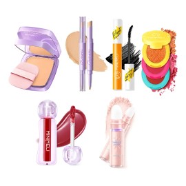 Minimeli 6pcs Kit Maquillaje Completo Base Corrector Labial