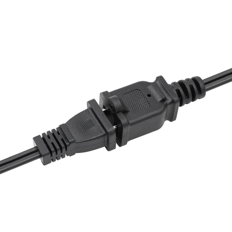 Yeatel Cable De Extensión De Alimentación De 2 Clavijas De