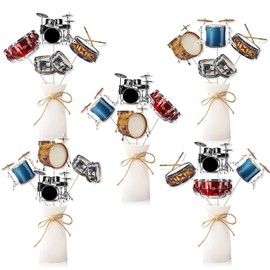 SHADOAMP Drum Party Decoration Boy, 24pcs Drum Table Centerpiece Stick Musical Instrument Table Topper Double-Sided Printing for Drum Drummer Music Band Rock And Roll Birthday Party Decoration