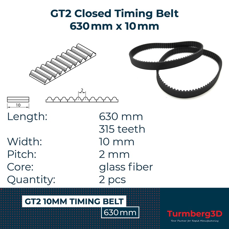 Turmberg3D GT2 Closed Timing Belt - 10 mm Wide -