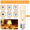 GvvooHome Tubular LED Edison Bulb 2200K Amber Warm Dimmable, 2W