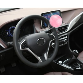 Lunsom Resin Steering Wheel Knobs, Spinner Wheel Spinner Ball, Suicide Knob Steer Wheel Ball Power Handle Turning Assist Helper Fit for Vehicle Truck SUV,Pink