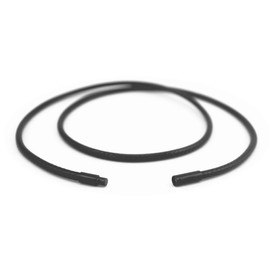 Glory Qin - Cordón de piel trenzado negro de 3 mm, cadena de cuerda de piel de acero inoxidable, cierre de arroz, cadena de cuerda de 16 a 28 pulgadas (20 pulgadas)