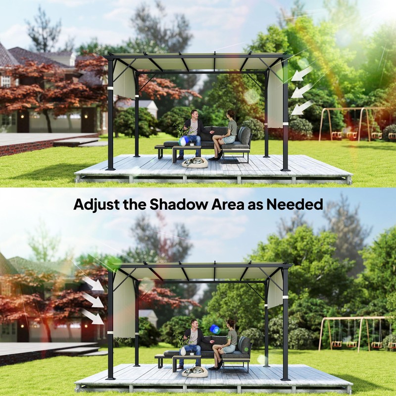 Outsunny 2 PCS 4 x 16ft Pergola Canopy Replacement, UV