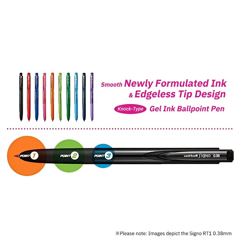 三菱鉛筆 RT1 – 0.38 mm Black Pack of 10