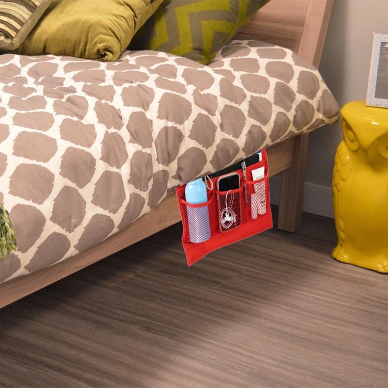 PATIKIL 2pcs Bedside Caddy, Bed Caddy Bedside Organizer Bed Hanging