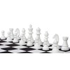 Sunrise Chess Staunton 6 Plastic Chess Pieces - Snow White