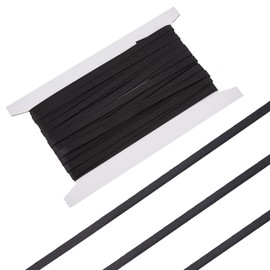 letsinstyle 10 Yards 0.24 Inch Wide Black Double Fold Bias Tapes, Polyester Continuous Bulk Bias Tape, Edging Strip Ribbon for Sewing Seaming Quilting Hemming Binding Crafts