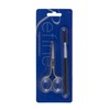 REFINE - Italy Eyebrow Scissors with Wooden Handle Spoolie Grooming