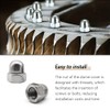 Aoyswuz 60 Pcs M4 Dome Cap Nuts 304 Stainless Steel