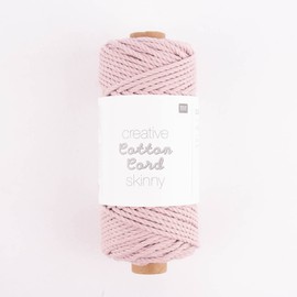 Rico Design Creative Cotton Cord Skinny 190 g 55 m Colour: 013 Dusky Pink