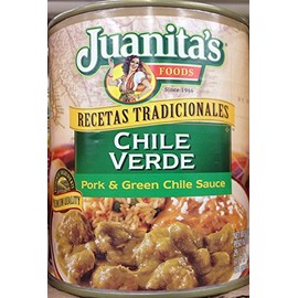 Juanita's CHILE VERDE Pork & Green Chile Sauce 25oz (6 Cans)
