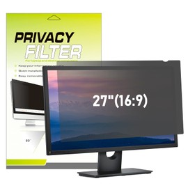 Nsyee 27 inch Computer Privacy Screen Filter for 16:9 （Aspect Ratio） Widescreen Computer Monitor, Anti Spy Anti-Glare Blue Light Blocking Screen Protector Film (27",16:9) - W×H：598mm*337mm